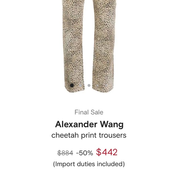Alexander Wang Cheetah Jeans - Picture 4 of 7